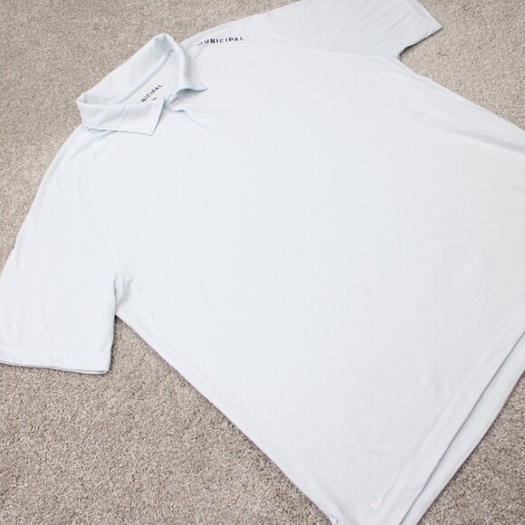 Muncipal Polo Shirt Mens 3XL XXL Light Blue Drirelease Utility Gear S/S Pullover - Picture 7 of 14